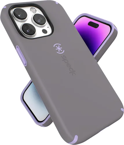 Vista 11 de Speck Funda delgada para iPhone 14 Pro, protección contra caídas, resistente a los arañazos, tacto suave para iPhone 14 Pro de 6.1 pulgadas, doble
