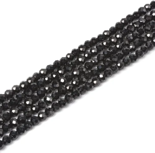 Vista 65 de Cuentas Redondas Facetadas de Ópalo Verde de 4 mm Sueltas de 16 Pulgadas para Hacer Joyas