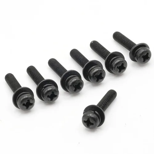 Vista 4 de Tornillos de repuesto para soporte de TV compatibles con LG OLED65C1PUB (OLED65C1PUB.AUS), juego completo de tornillos de pies/patas, chapado