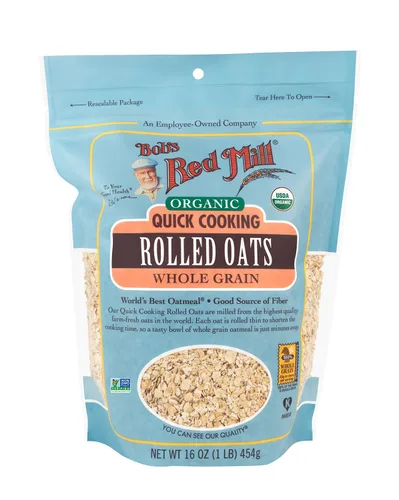 Vista 12 de Bob's Red Mill - Copos de avena orgánicos de cocción rápida , 16 onzas (paquete de 4)