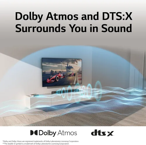 Vista 9 de LG Barra de sonido Eclair SE6S de 3.0 canales todo en uno con Dolby Atmos