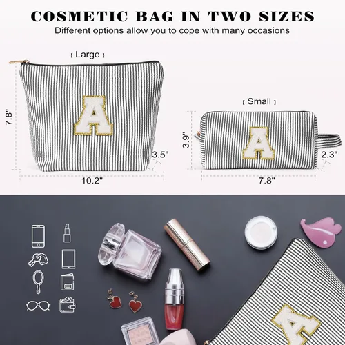 Vista 5 de Set de Bolsos de Maquillaje de Viaje - Bolso Inicial de Aseo de Viaje, Bolso de Cosméticos Portátil Bolso de Maquillaje de Viaje con Artículos Azul