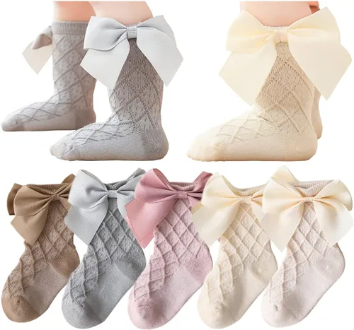 Vista 17 de Toptim Calcetines de tobillo para niñas pequeñas, calcetines casuales transpirables