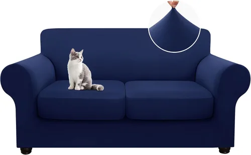 Vista 16 de hyha Fundas de sofá de 4 piezas para sofá de 3 cojines, fundas de sofá suaves y lavables, fundas de sofá elásticas para perros, protector de muebles