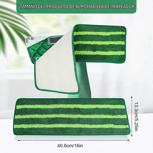 Vista 5 de Paquete de 3 repuestos para trapeador Libman Freedom, almohadillas de microfibra reutilizables de repuesto para trapeador, almohadillas de limpieza