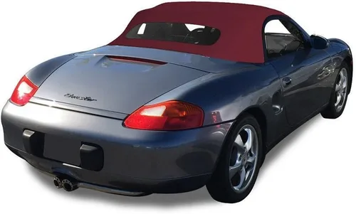 Vista 5 de Compatible con Porsche Boxster 986 1997-2002 Convertible Top con paño de lona de vidrio térmico (negro)