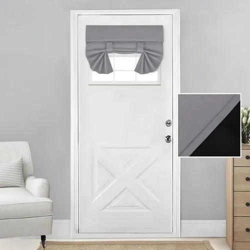 Vista 91 de HOMEIDEAS Cortinas 100% Opacas para Luces Laterales de Puerta Principal, Cubierta de Ventana de Puerta de Aula, Persianas de Privacidad