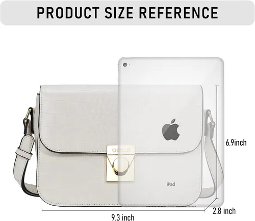 Vista 3 de Chinllo Bolso bandolera de hombro para mujer, bolso de bolsillo triple de piel sintética, bolso de mensajero con solapa