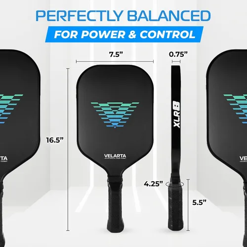 Vista 6 de Velarta Professional Pickleball Paddles – Best Pickleball Paddle - Pickleball Paddles Carbon Fiber T700 - USAPA Approved - 16mm Paddle Racket for