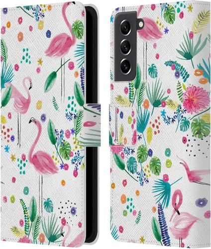 Vista 221 de Head Case Designs Officially Licensed Ninola Brushstrokes Black Summer Patterns Leather Wallet Case Compatible with Samsung Galaxy A07 4G