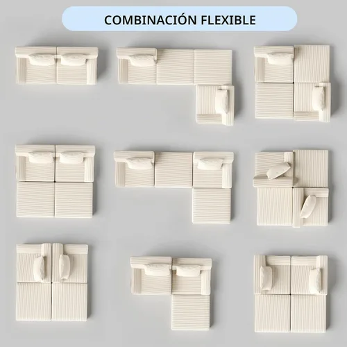 Vista 6 de Sofá cama convertible de 79 pulgadas, pana sin hueso con espuma viscoelástica, color beige