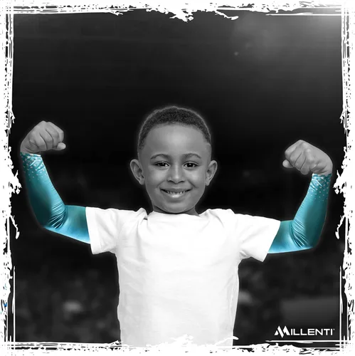 Vista 113 de Millenti Manga de compresión de brazo de enfriamiento – Mangas de recuperación deportiva de protección solar, se enfría cuando está mojado, unisex