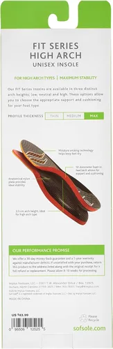 Vista 2 de Sof Sole Plantillas Unisex FIT Soporte de espuma de longitud completa Inserto de zapato