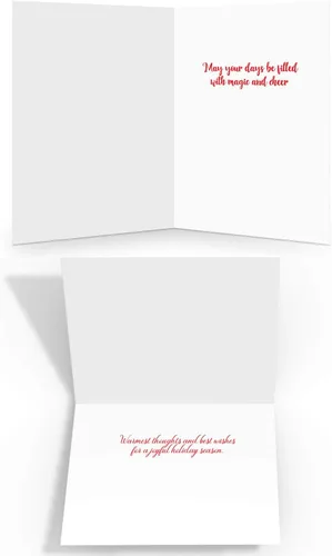 Vista 3 de Tarjetas navideñas rústicas surtidas - 18 tarjetas de Navidad en caja y sobres