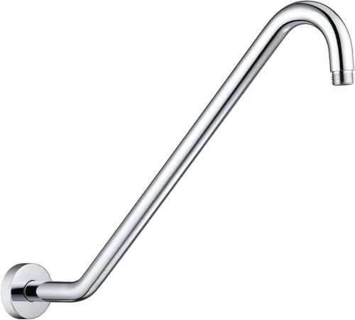 Vista 8 de Brazo de extensión de cabezal de ducha con brida Uvish de 17 pulgadas, tubo elevador de cabezal de ducha en forma de S, brazo extensor de ducha