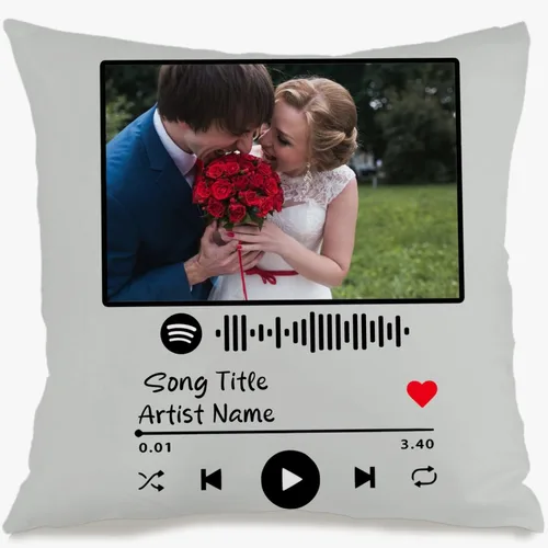 Vista 15 de Custom Single Photo Pillow Case Designed with Your Picture and Added Words producing a Decorative Throw Pillow That Makes Home Spaces Cozy and