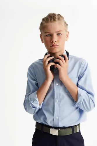 Vista 4 de French Toast Boys Long Sleeve Oxford Shirt Standard Husky