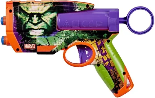 Vista 8 de Nerf Marvel Hulk Dart Blaster 4 dardos de espuma Nerf N1 Diseños de piel inspirados en Hulk Regalos para llenar calcetines navideños
