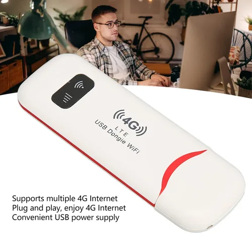 Vista 3 de H760R 4G LTE - Enrutador WiFi USB, punto de acceso móvil portátil de 150 Mbps, compatible con 10 dispositivos, cifrado WPA WPA2, desbloqueado