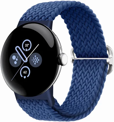 Vista 31 de Correas trenzadas Solo Loop compatibles con Google Pixel Watch 4, 3, 2, 1 de 1.61 pulgadas/1.77 pulgadas, correas elásticas ajustables de nailon