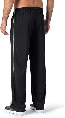 Vista 3 de Magnivit - Pantalones deportivos ligeros para hombre, ajuste holgado, parte inferior abierta, de malla, atléticos, con bolsillos con cremallera