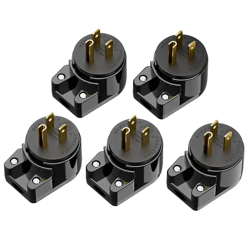 Vista 33 de Nema 5-15P Enchufe de 90 grados, Plugrand ETL Listado 15A 125V Enchufe