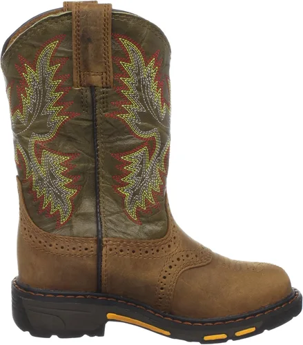 Vista 6 de ARIAT Botas de trabajo unisex YTH Workhog Pullon envejecida corteza verde militar