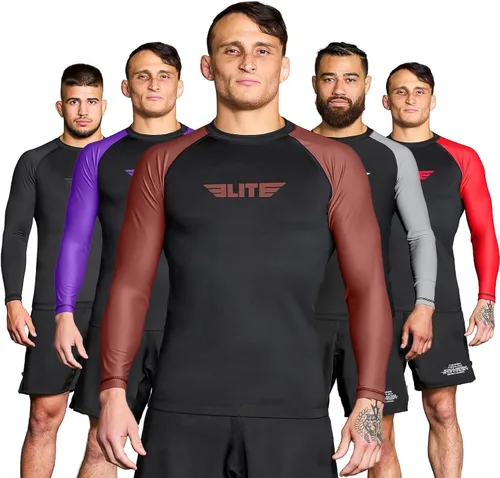 Vista 18 de Elite Sports MMA, BJJJ, No-Gi, protección de entrenamiento de manga corta