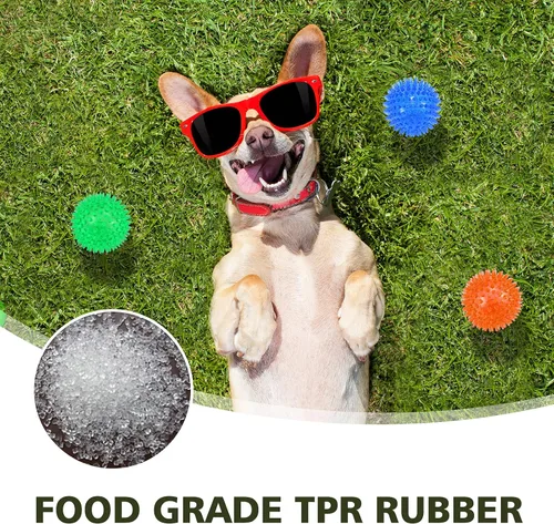 Vista 6 de petizer Paquete de 3 bolas chirriantes de juguete para perros de 2.5 pulgadas, bolas flotantes para perros, bolas de agua para perros, juguetes