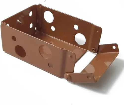 Vista 4 de 6 soportes para persianas de 2.5 pulgadas, soporte de montaje de caja de perfil bajo para persianas de ventana (marrón)