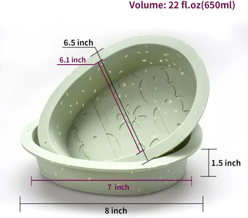 Vista 5 de Moldes para pastel de huevo, molde de silicona para huevos de Pascua, paquete de 2 moldes grandes rompibles para huevos de 7 pulgadas, moldes