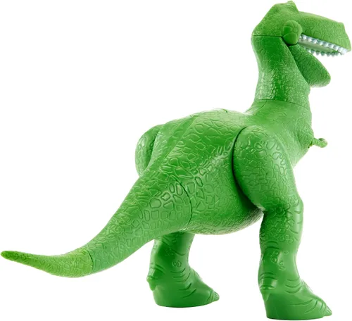 Vista 8 de Mattel DisneyPixar Toy Story 4 True Talkers Figura Rex, 7.8 in / 19.81 cm de altura Posable, Figura de personaje parlante con apariencia auténtica