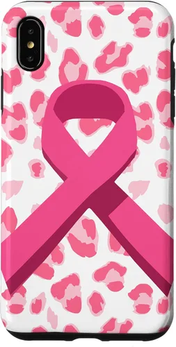 Vista 11 de Funda para iPhone 16 con cinta rosa en estampado de leopardo para concientización sobre el cáncer de mama