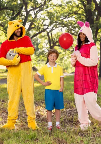 Vista 2 de Disfraz Deluxe Adulto de Piglet de Winnie the Pooh de Disney Multicolor