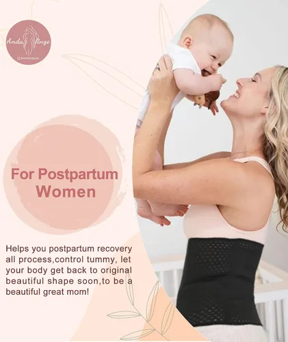 Vista 5 de Andalinge Entrenador de cintura para mujer, faja moldeadora de cintura para mujer, faja moldeadora de cuerpo con extensor de huesos de acero