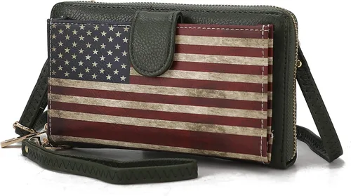 Vista 8 de MKF Collection Bolso cruzado para mujer, diseño de mensajero, cartera de mano