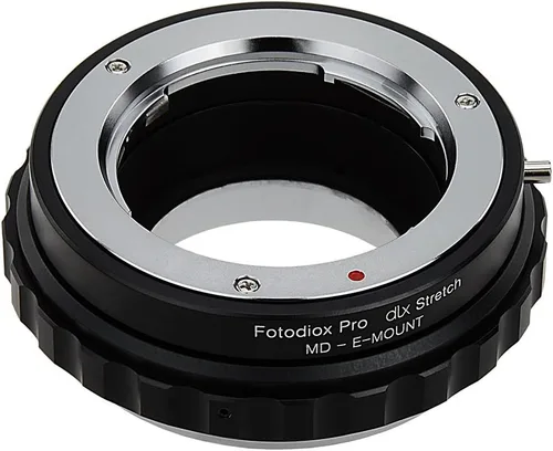 Vista 4 de Fotodiox Adaptador de montaje de lente extensible DLX compatible con lentes Minolta MD a cámaras Sony E-Mount