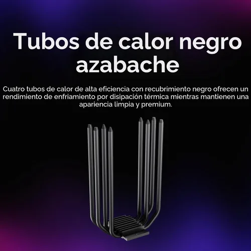 Vista 4 de Cooler Master Hyper 212 - Enfriador de aire negro para CPU, 4 tubos de calor, ventilador PWM
