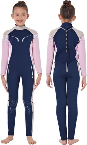 Vista 11 de Goldfin Traje de neopreno para niños y niñas, 0.118 in de neopreno con cremallera trasera que mantiene el calor para agua fría, natación, buceo