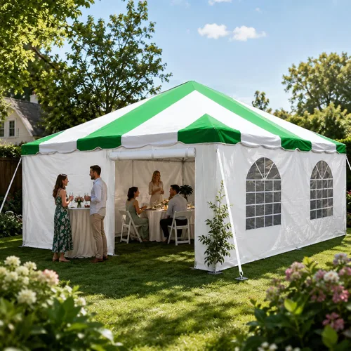 Vista 32 de Party Tents Direct - Toldo con marco de fin de semana, parte superior Blanco