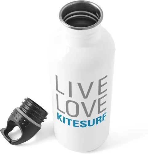 Vista 4 de CafePress Live Love Kitesurf - Botella de agua de acero inoxidable (1 botella de agua de 34 onzas)