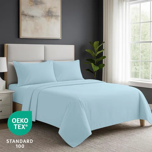 Vista 58 de Pure Bedding Juego de Sábanas Twin - Sábanas de Cama de Microfibra Ultra-Suave 1800 - Doble Cepillado - Bolsillos Profundos - Ajuste Fácil - Extra