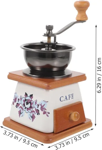 Vista 2 de KICHOUSE Elegante máquina de café manual molinillo de cerámica molinillo de grano de café Mini molinillo de pimienta que ahorra espacio para cocina
