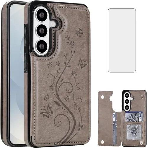 Vista 12 de Asuwish Funda de teléfono para Samsung Galaxy S26 5G con protector de pantalla de vidrio templado y tarjetero con soporte para tarjetero, soporte