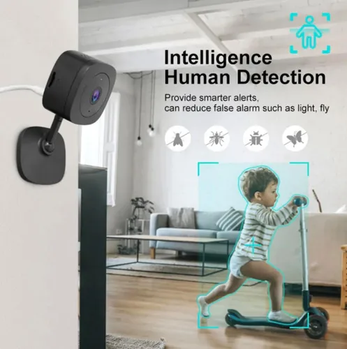 Vista 2 de VicoHome CK1 - Cámara de seguridad para interiores, monitor WiFi de 2K para mascotas y bebés con detección de movimiento AI, audio bidireccional