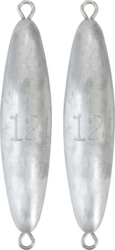 Vista 14 de BLUEWING Torpedo Plomada de Alambre Peso de Pesca para Agua Salada Plomo Bala Anillo Doble 2oz-48oz