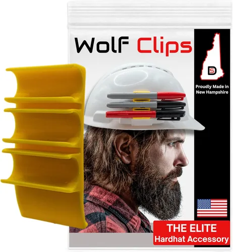 Vista 11 de Diligence, clips de lobo, accesorio para casco duro, marcador y lápiz de carpintero, rojo
