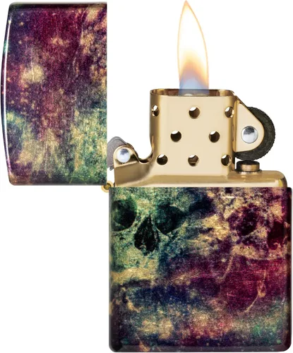 Vista 3 de Zippo Galaxy Skull Design 540 - Encendedor de bolsillo de latón