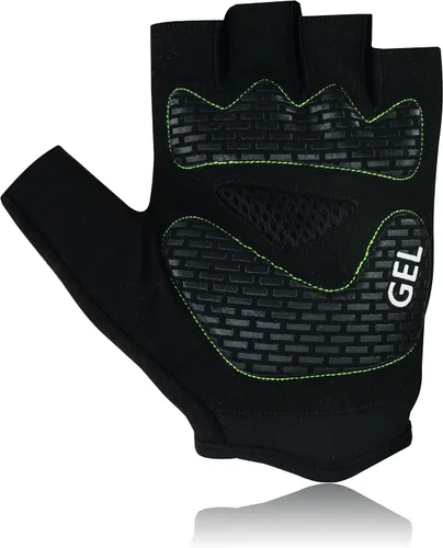 Vista 5 de Guantes de ciclismo de gel acolchados de medio dedo guantes de silicona impresión transpirable peso ligero bicicleta entrenamiento ciclismo guantes