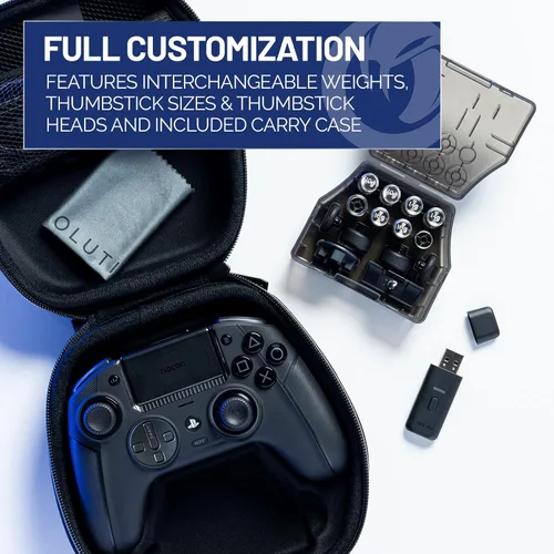 Vista 6 de NACON Revolution 5 Pro Officially Licensed PlayStation Wireless Gaming Controller for PS5 / PS4 / PC - Hall Effect, Trigger Stops, Mappable Buttons